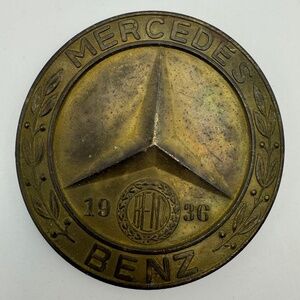 Vintage Mercedes Benz 1936 Brass Belt Buckle